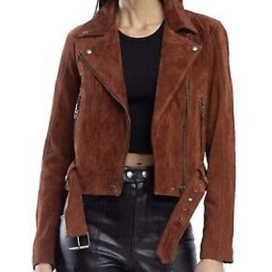 100% Leather Suede Moto Jacket